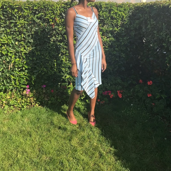 Baby Blue Striped Dress - Picture 2 of 5